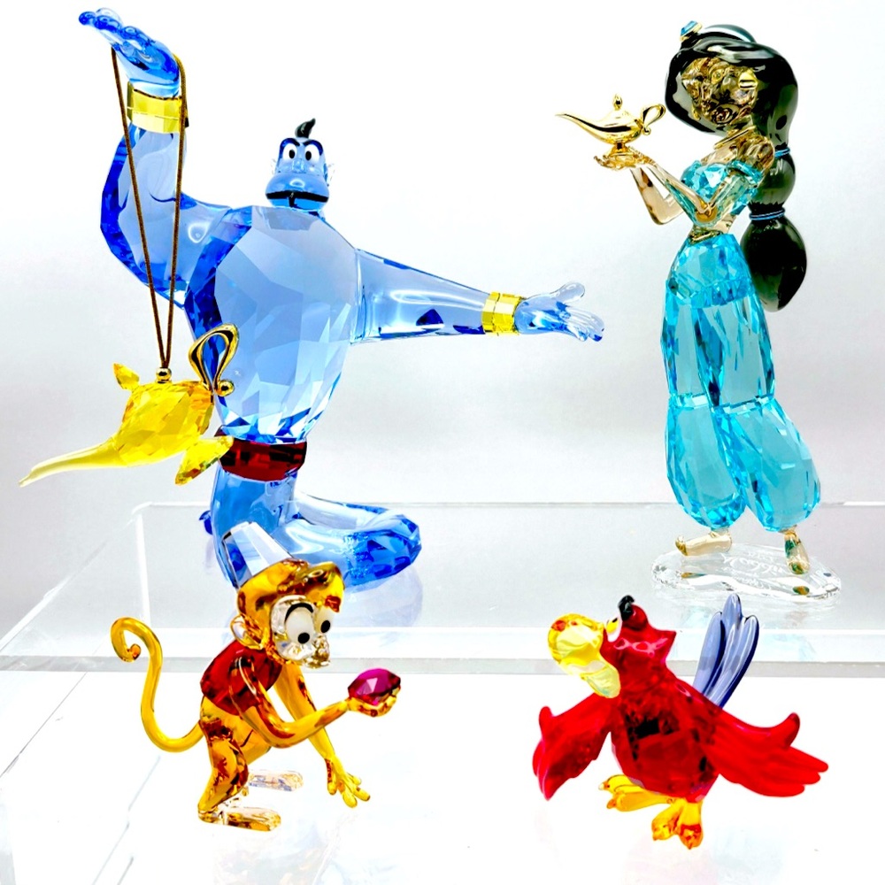 Swarovski Crystal Aladdin Genie set brand new in box with COA